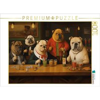 CALVENDO Puzzle Fünf Hunde stehen an der Theke in einer Bar 1000 Teile Lege-Größe 64x48cm Foto-Puzzle für glückliche Stunden von Calvendo Puzzle