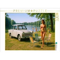 CALVENDO Puzzle Geheime Badestellen im Wald mit Trabant 601 1000 Teile Lege-Größe 64x48cm Foto-Puzzle für glückliche Stunden von Calvendo Puzzle