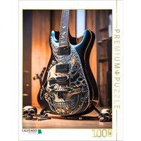 CALVENDO Puzzle Gitarre mit Totenköpfen 1000 Teile Lege-Größe 64x48cm Foto-Puzzle für glückliche Stunden CALVENDO Puzzle Gitarre mit Totenköpfen 1000 Teile Lege-Größe 64x48cm Foto-Puzzle für glückliche Stunden von Calvendo Puzzle