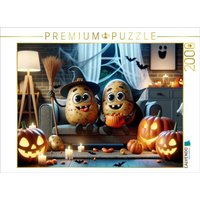 CALVENDO Puzzle Gruselspaß auf der Couch: Kartoffeln feiern Halloween 2000 Teile Lege-Größe 90x67cm Foto-Puzzle für glückliche Stunden von Calvendo Puzzle