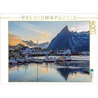 CALVENDO Puzzle Hafen von Sakrisøy, Lofoten 1000 Teile Lege-Größe 64x48cm Foto-Puzzle für glückliche Stunden von Calvendo Puzzle