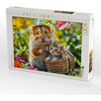 CALVENDO Puzzle Hamster mit seinem Kätzchen im Garten 1000 Teile Lege-Größe 64x48cm Foto-Puzzle für glückliche Stunden CALVENDO Puzzle Hamster mit seinem Kätzchen im Garten 1000 Teile Lege-Größe 64x48cm Foto-Puzzle für glückliche Stunden von Calvendo Puzzle