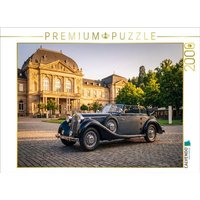 CALVENDO Puzzle Horch 853 Sport-Cabriolet (Deutschland, 1935-1939) vor historischem Kurhaus 2000 Teile Lege-Größe 90 × 67 cm Foto-Puzzle für glückliche Stunden von Calvendo Puzzle