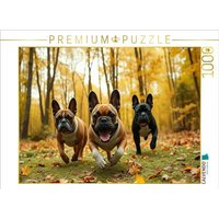 CALVENDO Puzzle Jagd durch's Herbstlaub 1000 Teile Lege-Größe 64x48cm Foto-Puzzle für glückliche Stunden von Calvendo Puzzle
