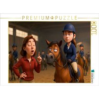 CALVENDO Puzzle Jaja, Hacken tief - Reitstunde 1000 Teile Lege-Größe 64x48cm Foto-Puzzle für glückliche Stunden von Calvendo Puzzle