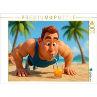 CALVENDO Puzzle Jeder Liegestütz eine kleine Belohnung - Bodybuilder am Strand 1000 Teile Lege-Größe 64x48cm Foto-Puzzle für glückliche Stunden CALVENDO Puzzle Jeder Liegestütz eine kleine Belohnung - Bodybuilder am Strand 1000 Teile Lege-Größe 64x48cm Foto-Puzzle für glückliche Stunden von Calvendo Puzzle