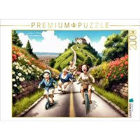 CALVENDO Puzzle Jetzt geht's bergab, Mädels! 2000 Teile Lege-Größe 90x67cm Foto-Puzzle für glückliche Stunden von Calvendo Puzzle