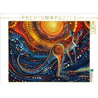 CALVENDO Puzzle Junges Känguru im Stil der Kunst der Aborigines 1000 Teile Lege-Größe 64x48cm Foto-Puzzle für glückliche Stunden CALVENDO Puzzle Junges Känguru im Stil der Kunst der Aborigines 1000 Teile Lege-Größe 64x48cm Foto-Puzzle für glückliche Stunden von Calvendo Puzzle