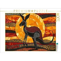 CALVENDO Puzzle Känguru im Sonnenuntergang - im Stil der Kunst der Aborigines 1000 Teile Lege-Größe 64x48cm Foto-Puzzle für glückliche Stunden CALVENDO Puzzle Känguru im Sonnenuntergang - im Stil der Kunst der Aborigines 1000 Teile Lege-Größe 64x48cm Foto-Puzzle für glückliche Stunden von Calvendo Puzzle