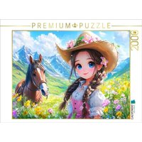 CALVENDO Puzzle Kleines Landmädchen in den Bergen 2000 Teile Lege-Größe 90x67cm Foto-Puzzle für glückliche Stunden von Calvendo Puzzle