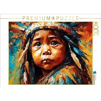 CALVENDO Puzzle Kleines Mädchen mit Kopfschmuck aus Federn 1000 Teile Lege-Größe 64x48cm Foto-Puzzle für glückliche Stunden CALVENDO Puzzle Kleines Mädchen mit Kopfschmuck aus Federn 1000 Teile Lege-Größe 64x48cm Foto-Puzzle für glückliche Stunden von Calvendo Puzzle