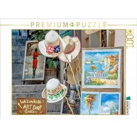 CALVENDO Puzzle Kunst Galerie in Taormina in Sizilien 1000 Teile Lege-Größe 64x48cm Foto-Puzzle für glückliche Stunden von Calvendo Puzzle