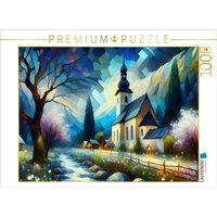 CALVENDO Puzzle Landkirche gegen Abend 1000 Teile Lege-Größe 64x48cm Foto-Puzzle für glückliche Stunden von Calvendo Puzzle