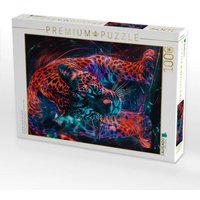 CALVENDO Puzzle Leuchtender Leopard in Rot und Türkis 1000 Teile Lege-Größe 64x48cm Foto-Puzzle für glückliche Stunden CALVENDO Puzzle Leuchtender Leopard in Rot und Türkis 1000 Teile Lege-Größe 64x48cm Foto-Puzzle für glückliche Stunden von Calvendo Puzzle