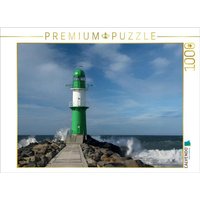 CALVENDO Puzzle Leuchtturm in Warnemünde 1000 Teile Lege-Größe 64x48cm Foto-Puzzle für glückliche Stunden von Calvendo Puzzle