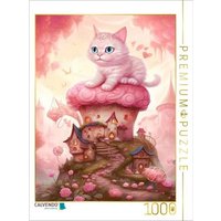 CALVENDO Puzzle Lustige Katze auf dem Dach 1000 Teile Lege-Größe 64x48cm Foto-Puzzle für glückliche Stunden von CALVENDO Verlag GmbH