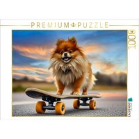 CALVENDO Puzzle Lustiger Pomeranian 1000 Teile Lege-Größe 64x48cm Foto-Puzzle für glückliche Stunden von Calvendo Puzzle