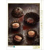 CALVENDO Puzzle Macarons mit Karamell und Kakao 1000 Teile Lege-Größe 64x48cm Foto-Puzzle für glückliche Stunden von CALVENDO Verlag GmbH