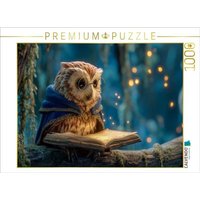 CALVENDO Puzzle Magische Eule mit Zauberbuch im Zauberwald 1000 Teile Lege-Größe 64x48cm Foto-Puzzle für glückliche Stunden von Calvendo Puzzle