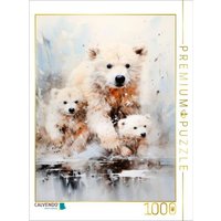CALVENDO Puzzle Majestätische Eisbärfamilie in Acrylfarbe 1000 Teile Lege-Größe 64x48cm Foto-Puzzle für glückliche Stunden CALVENDO Puzzle Majestätische Eisbärfamilie in Acrylfarbe 1000 Teile Lege-Größe 64x48cm Foto-Puzzle für glückliche Stunden von Calvendo Puzzle