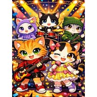 CALVENDO Puzzle Mia und die Miezband 1000 Teile Lege-Größe 64x48cm Foto-Puzzle für glückliche Stunden von Calvendo Puzzle