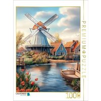 CALVENDO Puzzle Mühle am Kanal 1000 Teile Lege-Größe 64x48cm Foto-Puzzle für glückliche Stunden von Calvendo Puzzle