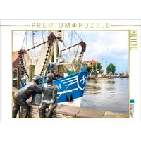 CALVENDO Puzzle Neuharlingersiel, Bronzefischer im Hafen 1000 Teile Lege-Größe 64x48cm Foto-Puzzle für glückliche Stunden von CALVENDO Verlag GmbH