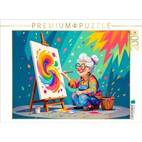 CALVENDO Puzzle Oma malt buntes abstraktes Bild mit Pinsel begeistert 2000 Teile Lege-Größe 90x67cm Foto-Puzzle für glückliche Stunden CALVENDO Puzzle Oma malt buntes abstraktes Bild mit Pinsel begeistert 2000 Teile Lege-Größe 90x67cm Foto-Puzzle für glückliche Stunden von Calvendo Puzzle