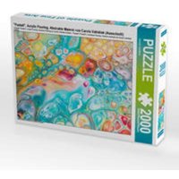 CALVENDO Puzzle "Pastell", Acrylic Pouring, Abstrakte Malerei von Carola Vahldiek (Ausschnitt) 2000 Teile Puzzle quer 2000 Teile Lege-Größe 90 × 67 cm Foto-Puzzle für glückliche Stunden von Calvendo Puzzle