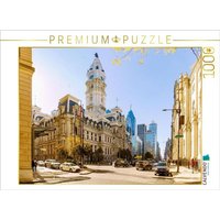 CALVENDO Puzzle Philadelphia City Hall & Skyline - Philadelphia 1000 Teile Lege-Größe 64x48cm Foto-Puzzle für glückliche Stunden von Calvendo Puzzle