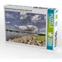 CALVENDO Puzzle Rheinbrücke Neuenkamp nach Homberg, Autobahn A 40 2000 Teile Puzzle quer 2000 Teile Lege-Größe 90 × 67 cm Foto-Puzzle für glückliche Stunden von Calvendo Puzzle