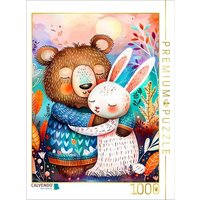 CALVENDO Puzzle Sanfter Riese - Braunbär und Hase 1000 Teile Lege-Größe 64x48cm Foto-Puzzle für glückliche Stunden CALVENDO Puzzle Sanfter Riese - Braunbär und Hase 1000 Teile Lege-Größe 64x48cm Foto-Puzzle für glückliche Stunden von Calvendo Puzzle