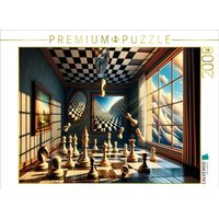 CALVENDO Puzzle Schachgeflüster im Raum der Illusionen: Das Spiel, das Realität verbiegt 2000 Teile Lege-Größe 90x67cm Foto-Puzzle für glückliche St von Calvendo Puzzle