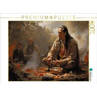 CALVENDO Puzzle Schamane der Indianer 1000 Teile Lege-Größe 64x48cm Foto-Puzzle für glückliche Stunden von Calvendo Puzzle