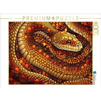 CALVENDO Puzzle Schlange - ähnlich dem Stil der Aborigines 1000 Teile Lege-Größe 64x48cm Foto-Puzzle für glückliche Stunden von Calvendo Puzzle