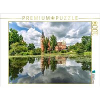 CALVENDO Puzzle Schloss Muskau im Muskauer Park, Bad Muskau, Sachsen 1000 Teile Lege-Größe 64x48cm Foto-Puzzle für glückliche Stunden von Calvendo Puzzle