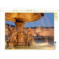 CALVENDO Puzzle Schloßplatz in Stuttgart 1000 Teile Lege-Größe 64x48cm Foto-Puzzle für glückliche Stunden von CALVENDO Verlag GmbH