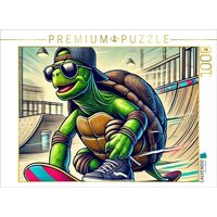 CALVENDO Puzzle Skater-Turtle: Langsam war gestern 1000 Teile Lege-Größe 64x48cm Foto-Puzzle für glückliche Stunden CALVENDO Puzzle Skater-Turtle: Langsam war gestern 1000 Teile Lege-Größe 64x48cm Foto-Puzzle für glückliche Stunden von Calvendo Puzzle