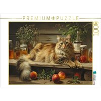 CALVENDO Puzzle Sommerduft und Samtpfoten 1000 Teile Lege-Größe 64x48cm Foto-Puzzle für glückliche Stunden von Calvendo Puzzle
