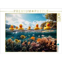 CALVENDO Puzzle Sonne in der Karibik - Gummienten 1000 Teile Lege-Größe 64x48cm Foto-Puzzle für glückliche Stunden von Calvendo Puzzle