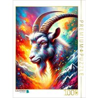 CALVENDO Puzzle Steinbock - Ein Motiv aus dem Kalender Sternzeichen - Ein Jahr unter den Sternen mit von KI gemalten Tierkreiszeichen 1000 Teile Leg von Calvendo Puzzle