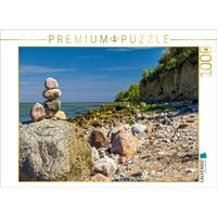 CALVENDO Puzzle Steinmännchen weisen den Weg entlang der sehr steinigen Steilküste 1000 Teile Lege-Größe 64x48cm Foto-Puzzle für glückliche Stunden von Calvendo Puzzle