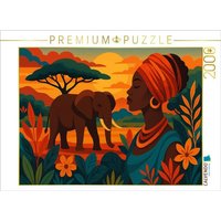 CALVENDO Puzzle Stille Stärke - wenn Würde auf Wildnis trifft: Stolz einer Göttin 2000 Teile Lege-Größe 90x67cm Foto-Puzzle für glückliche Stunden von Calvendo Puzzle