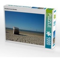CALVENDO Puzzle Strandkorb an der Nordsee, LeTeile Lege-Größe 64 x 48 cm Foto-Puzzle Bild von kattobello von Calvendo