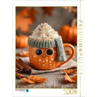 CALVENDO Puzzle Stylishe Kürbis-Latte mit Sonnenbrille - Herbstliches Fun-Motiv 1000 Teile Lege-Größe 64x48cm Foto-Puzzle für glückliche Stunden von Calvendo Puzzle