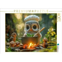 CALVENDO Puzzle Süße Eule kocht am Lagerfeuer - Köstliche Waldgerichte von der Eulenköchin 1000 Teile Lege-Größe 64x48cm Foto-Puzzle für glückliche CALVENDO Puzzle Süße Eule kocht am Lagerfeuer - Köstliche Waldgerichte von der Eulenköchin 1000 Teile Lege-Größe 64x48cm Foto-Puzzle für glückliche von Calvendo Puzzle