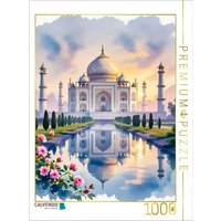CALVENDO Puzzle Taj Mahal - Strahlende Liebeserklärung 1000 Teile Lege-Größe 64x48cm Foto-Puzzle für glückliche Stunden von Calvendo Puzzle