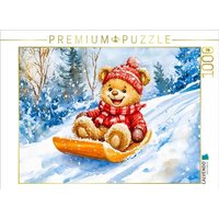 CALVENDO Puzzle Teddy rodelt mit Schlitten im Winter 1000 Teile Lege-Größe 64x48cm Foto-Puzzle für glückliche Stunden CALVENDO Puzzle Teddy rodelt mit Schlitten im Winter 1000 Teile Lege-Größe 64x48cm Foto-Puzzle für glückliche Stunden von Calvendo Puzzle