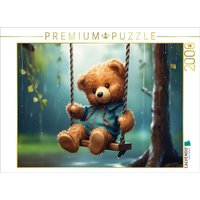 CALVENDO Puzzle Teddybär auf der Schaukel 2000 Teile Lege-Größe 90x67cm Foto-Puzzle für glückliche Stunden von Calvendo Puzzle