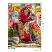 CALVENDO Puzzle Tierpuzzle mit Papagei im Büro - die Quasselstrippe unter den Kollegen sorgt für Gesprächsstoff 1000 Teile Lege-Größe 64x48cm Foto-Puzzle für glückliche Stunden von Calvendo Puzzle